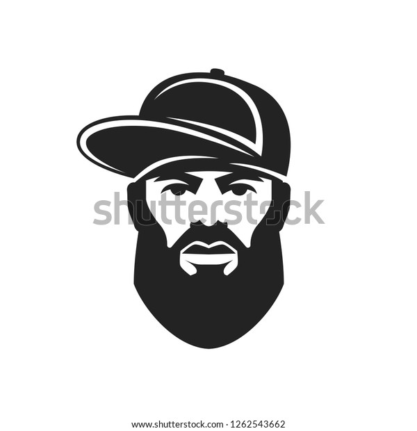 Bearded Rapper Man Cap Hip Hop Stock Vector (Royalty Free) 1262543662 ...