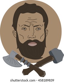  a bearded Viking