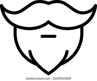 Beards Line Icon - Single Icon, Vector