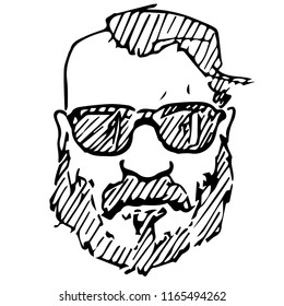 Beardy Hipster wearing glasses