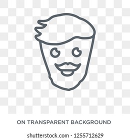 beardy icon. beardy design concept from Hygiene collection. Simple element vector illustration on transparent background.