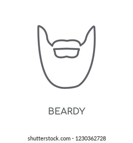 beardy linear icon. Modern outline beardy logo concept on white background from Hygiene collection. Suitable for use on web apps, mobile apps and print media.