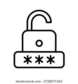 Bearer Token Outline Icon Vector Illustration