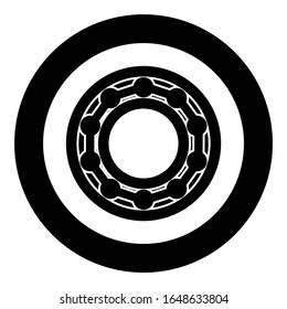 Bearing with ball in side view icon in circle round black color vector illustration flat style image