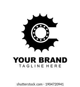 Bearing gear logo vector design creative idea modern simple