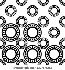 Bearing Icon, Ball Bearing Icon Seamless Pattern Vector Art Illustration