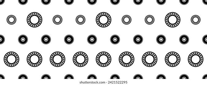 Icono del cojinete, Icono del cojinete de bolas, Ilustración de arte del vector de patrones sin inconvenientes