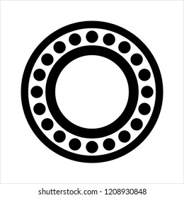 Bearing Icon, Ball Bearing Icon Vector Art Illustration