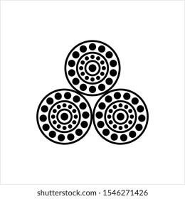 Bearing Icon, Ball Bearing Icon Vector Art Illustration