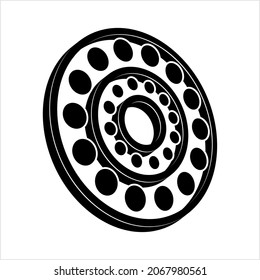 Bearing Icon, Ball Bearing Icon Vector Art Illustration