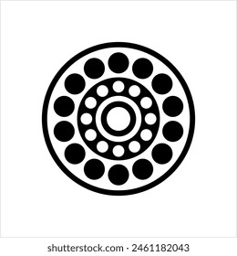 Bearing Icon, Ball Bearing Icon Vector Art Illustration