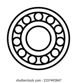 Bearing Icon. Bold outline design with editable stroke width. Vector Illustration.