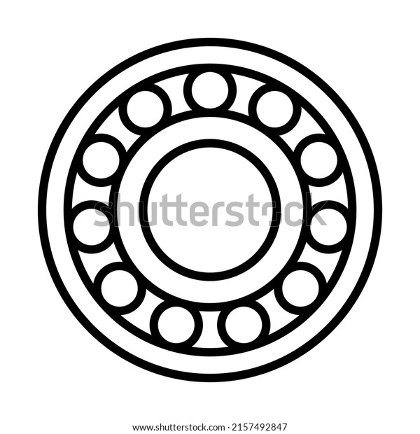 Bearing Icon. Bold outline design with\
editable stroke width. Vector\
Illustration.