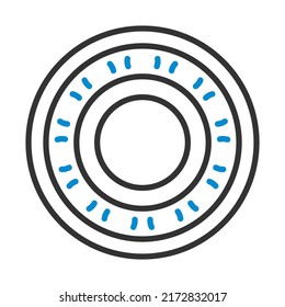 Icono de cojinete. Contorno de negrita editable con diseño de relleno de color. Ilustración vectorial.