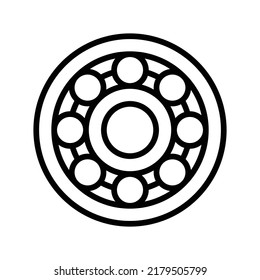 Bearing Icon. Line Art Style Design Isolated On White Background