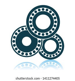 Bearing Icon. Shadow Reflection Design. Vector Illustration.