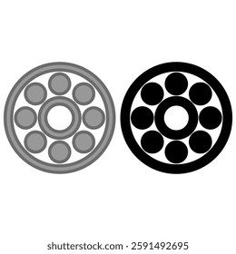 bearing icon, simple flat style, illustration, logo sign symbol pictogram template, for ui or ux isolated on white for mobile app, editable