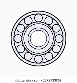 Bearing Icon. Symbol of a Part Machine that bears Friction, Especially Between a Rotating Part and its Housing.