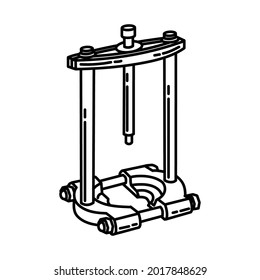 Bearing Puller is Part of Mechanical Equipment Device Hand Drawn Vector Icon Set.