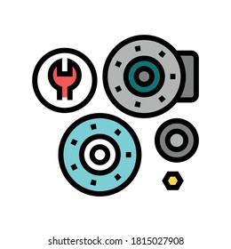 bearing replacement color icon vector. bearing replacement sign. isolated symbol illustration