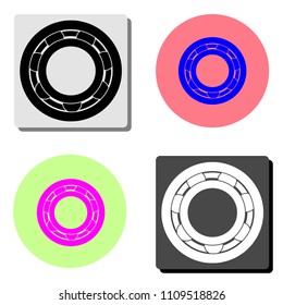 Bearing. simple flat vector icon illustration on four different color backgrounds