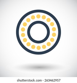 Bearing. Single flat icon on white background. Vector illustration.