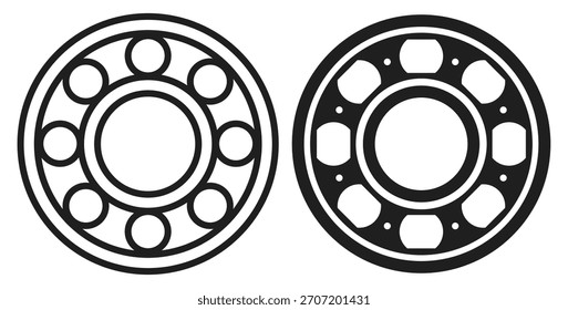 Iconos de la web del Vector del rodamiento aislados en el fondo blanco