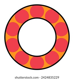 Bearing wheel icon, rolling ball sign, flat web design vector illustration .