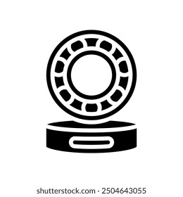 bearings skate sport glyph icon vector. bearings skate sport sign. isolated symbol illustration