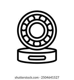 bearings skate sport line icon vector. bearings skate sport sign. isolated contour symbol black illustration