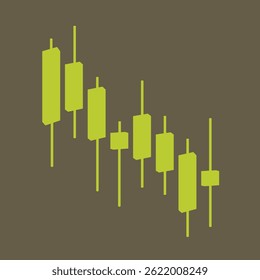 Ícone de padrão de gráfico de castiçal de Bearish