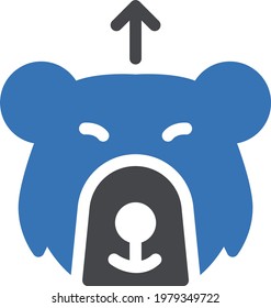 bearish vector glyph color icon