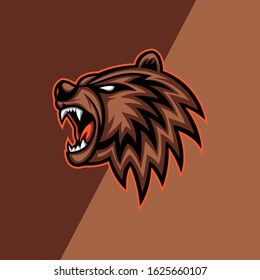 Bearl vector mascot logo design with modern illustration concept style for badge, emblem and tshirt printing. angry Bear illustration for sport and esport team