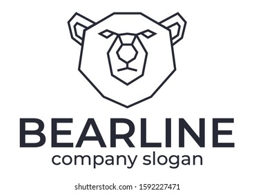 bearline animal head logo design