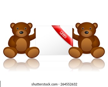 Bears 20 percentage off on a white background.