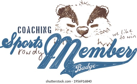 Bears baby cute print. Sweet bears. Sports member text slogan.