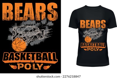 DISEÑO DE LA CAMISETA DE LA BOLA DE BASKETBALL POLY