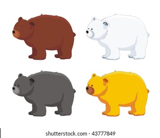Bears cartoon vector illustration