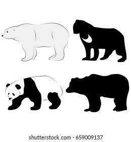 Bears cartoon vector illustration