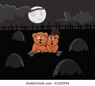 Bears in the cemetery