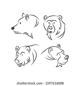 Bears collections - vector illustration on white background