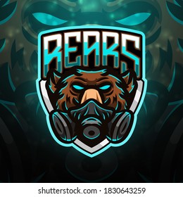 Bears esport mascot logo design