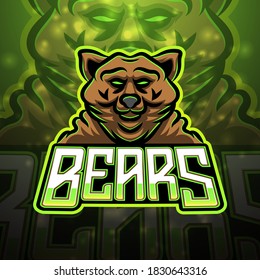 Bears esport mascot logo design