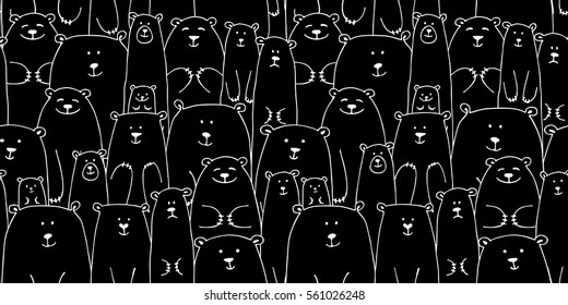 Bears family, seamless pattern for your design