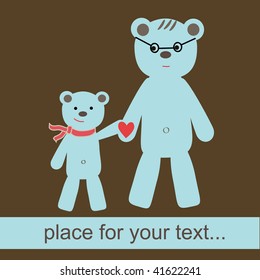 Bears family. Vector.
