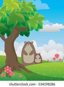 Bears in Field