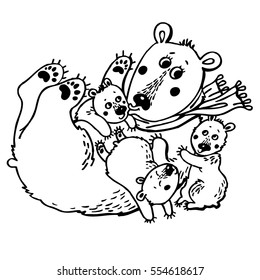 Bears. Graphic art for design.