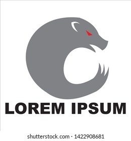 The bears grey round vector