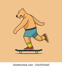 bears are having fun skating