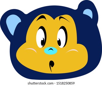 cabeza, ilustración, vector sobre fondo blanco.